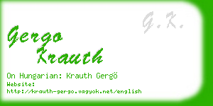 gergo krauth business card